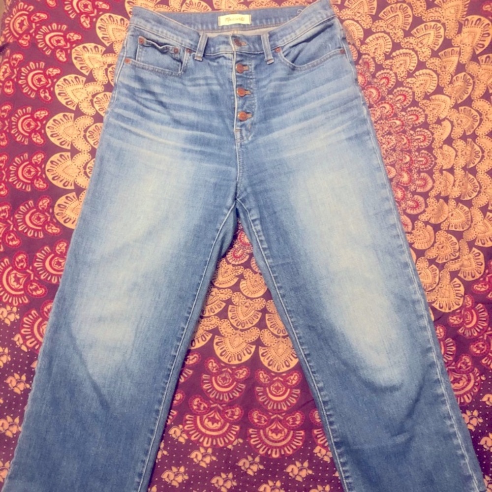 Madewell slim-wide leg crop jeans